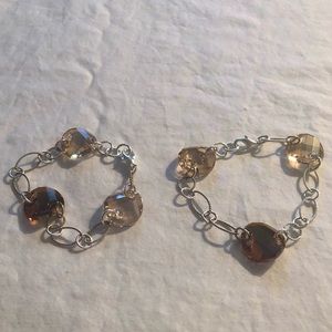 Swarovski and sterling silver bracelets